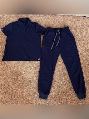 Figs Navy Scrub Set Small